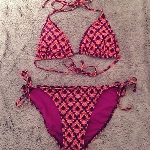 Patterned Triangle Bikini